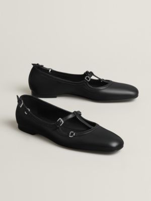 ブラック - レディス レザーバレエシューズ | Hermès - エルメス-公式